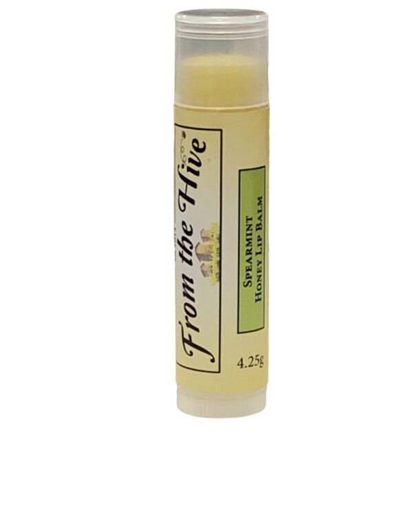 Spearmint Honey lip balm will lock in moisture and keep your lips hydrated.