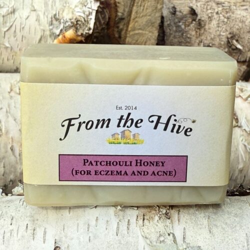 Our 125g all natural earthy scent of Patchouli with Raw Honey infused soap bar for dry skin and eczema relief.
