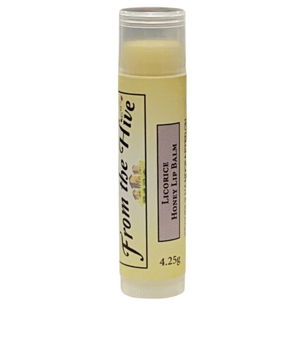 Licorice Honey Lip Balm locks in the moisture and keeps your lips hydrated.