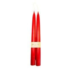 10" Premium Red Hand Dipped Taper