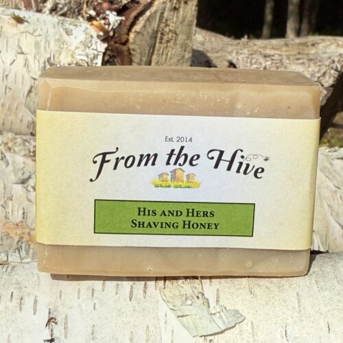 125g natural his and hers lavender and tea tree rectangular shaving soap infused with raw honey with added bentonite clay for detoxifying the skin and added lather to gain a closer shave.
