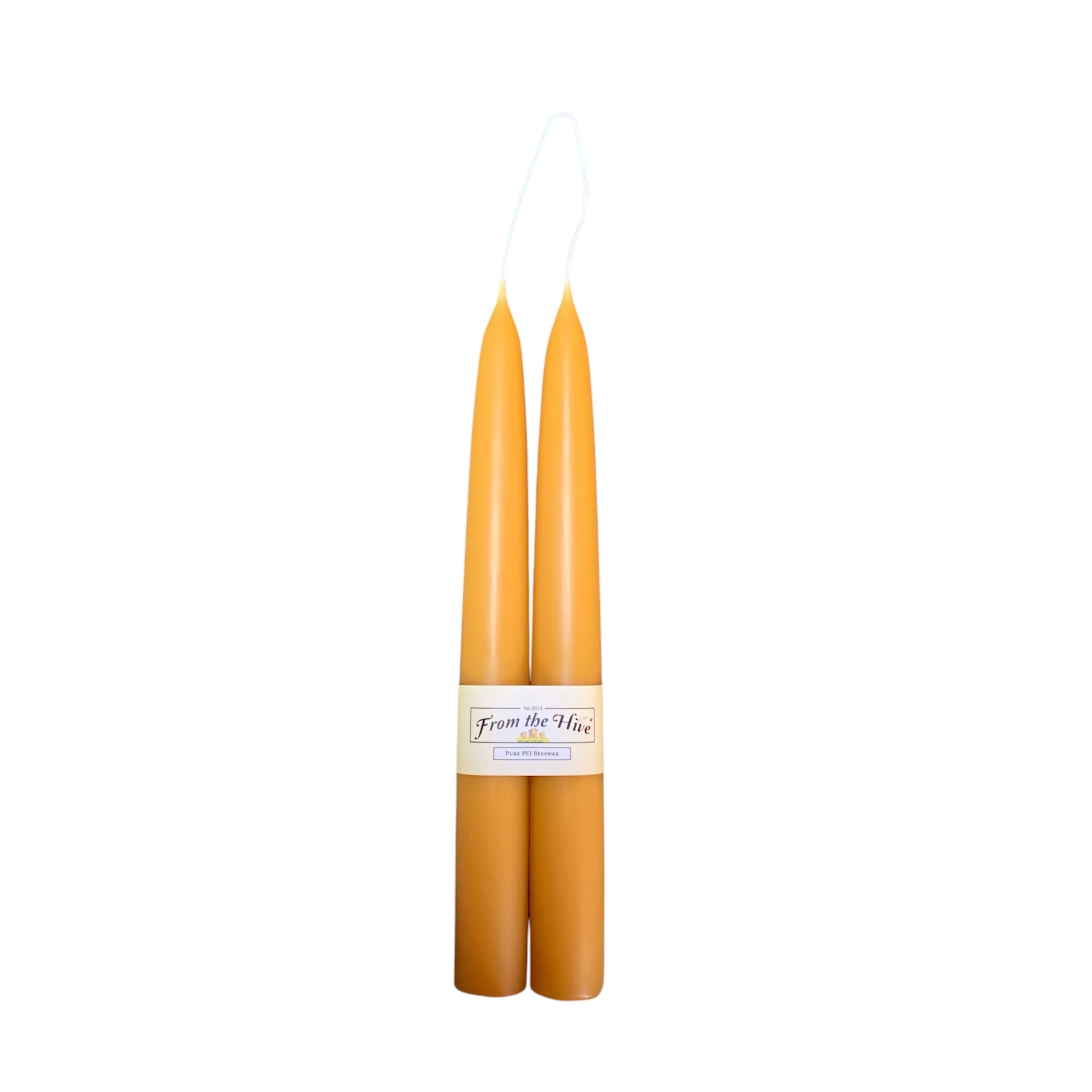 8" Premium Natural Hand Dipped Taper